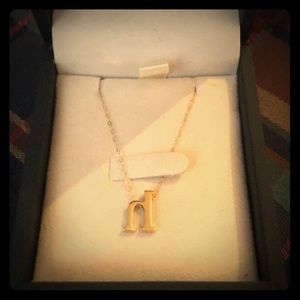 14kt gold initial necklace